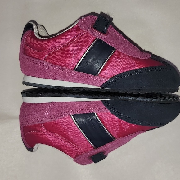 Polo by Ralph Lauren Girls Pink and Black Velcro Shoes 7T - Picture 4 of 5